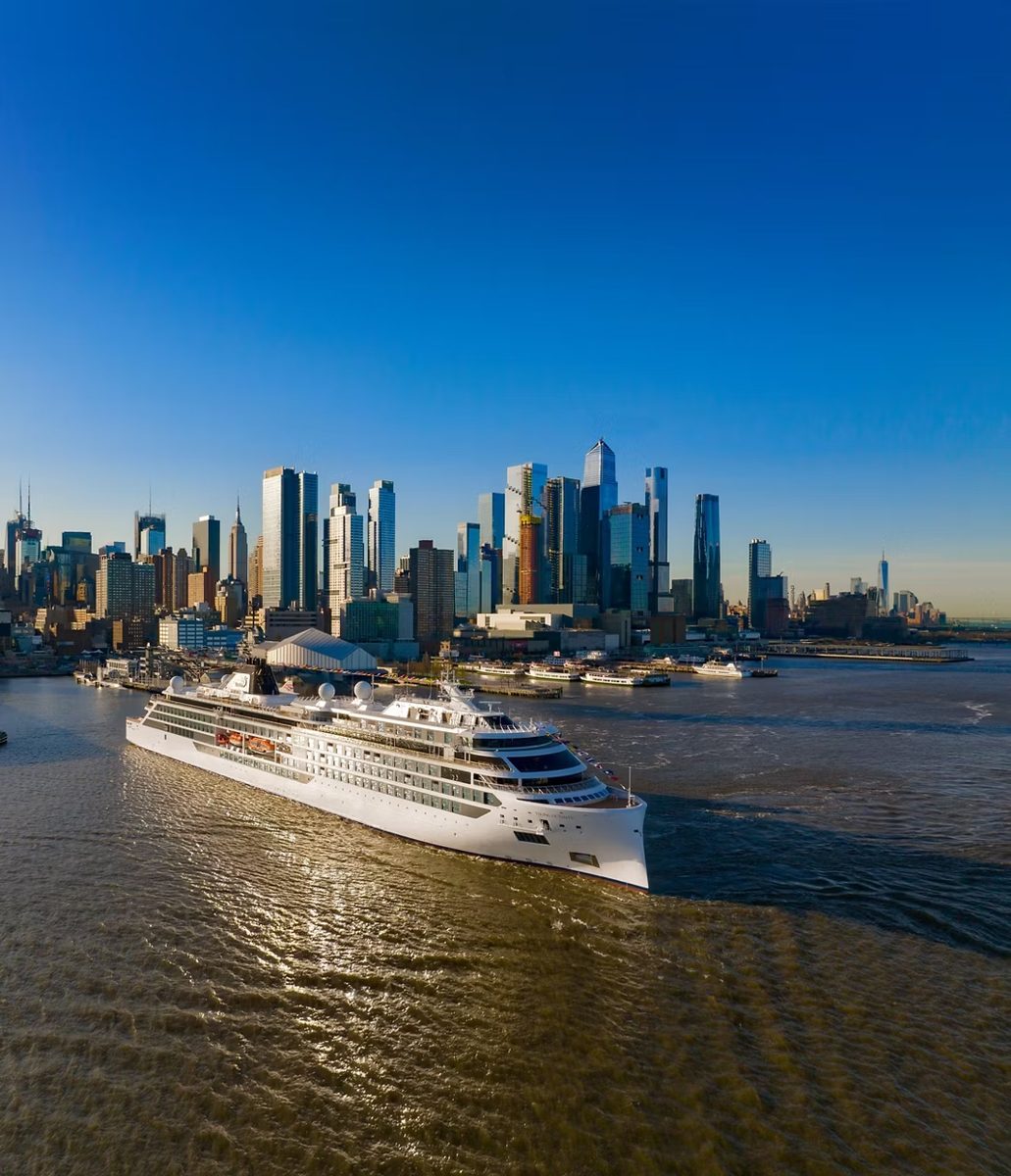 Viking ocean ship arriving in New York